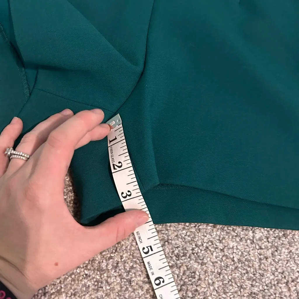 Zara‎ Emerald Green High Waisted Shorts medium - Image 7