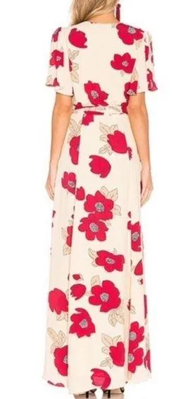 Privacy Please Plaza Kimono Poppy Wrap Maxi Dress sz S - Image 2