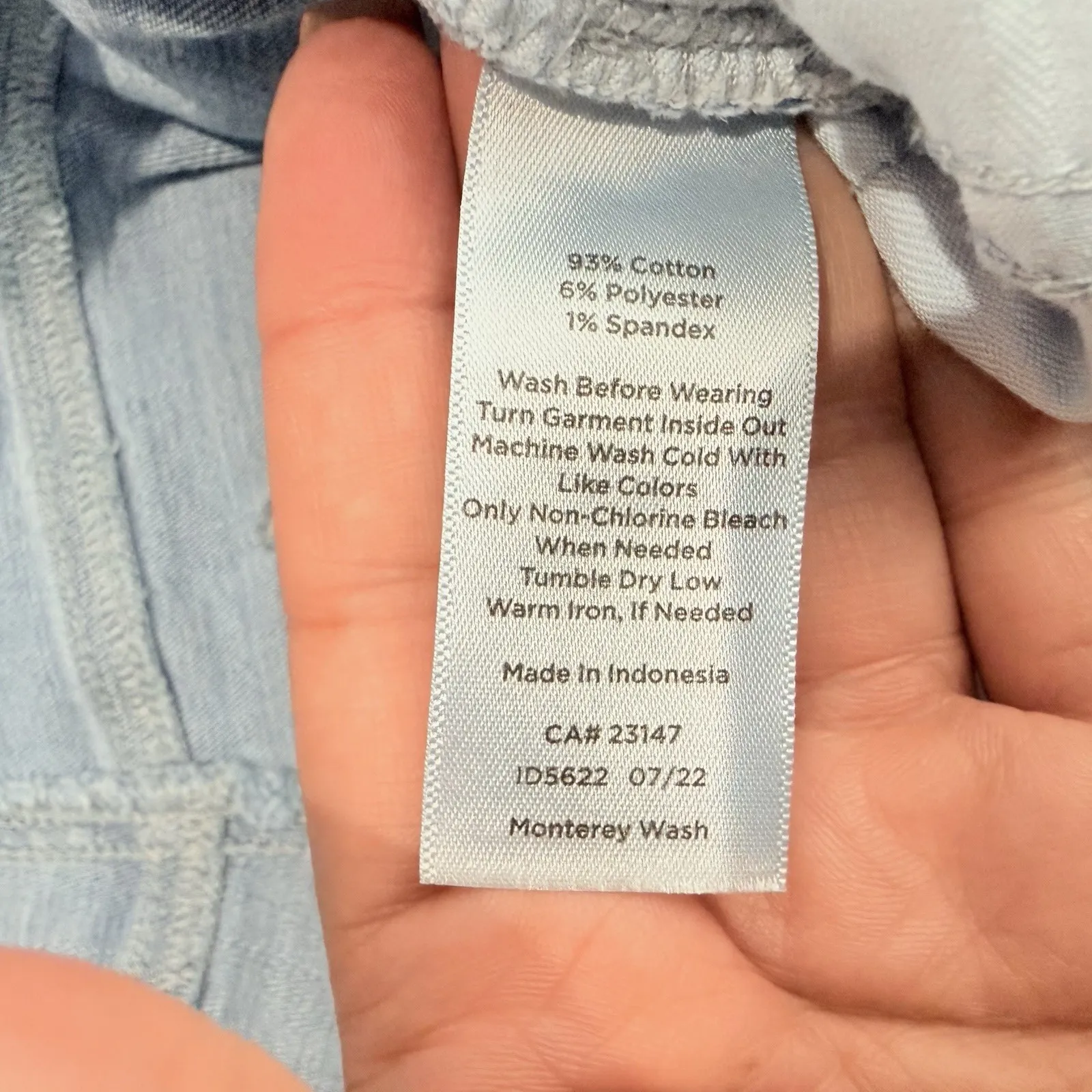 Talbots Slim Ankle Jean In Monterey Wash‎ Size 10 - Image 5