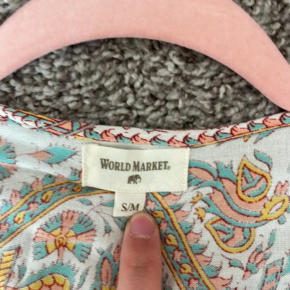 World's Market long bohemian flowy sz S/M dress. Red Size M - Image 6