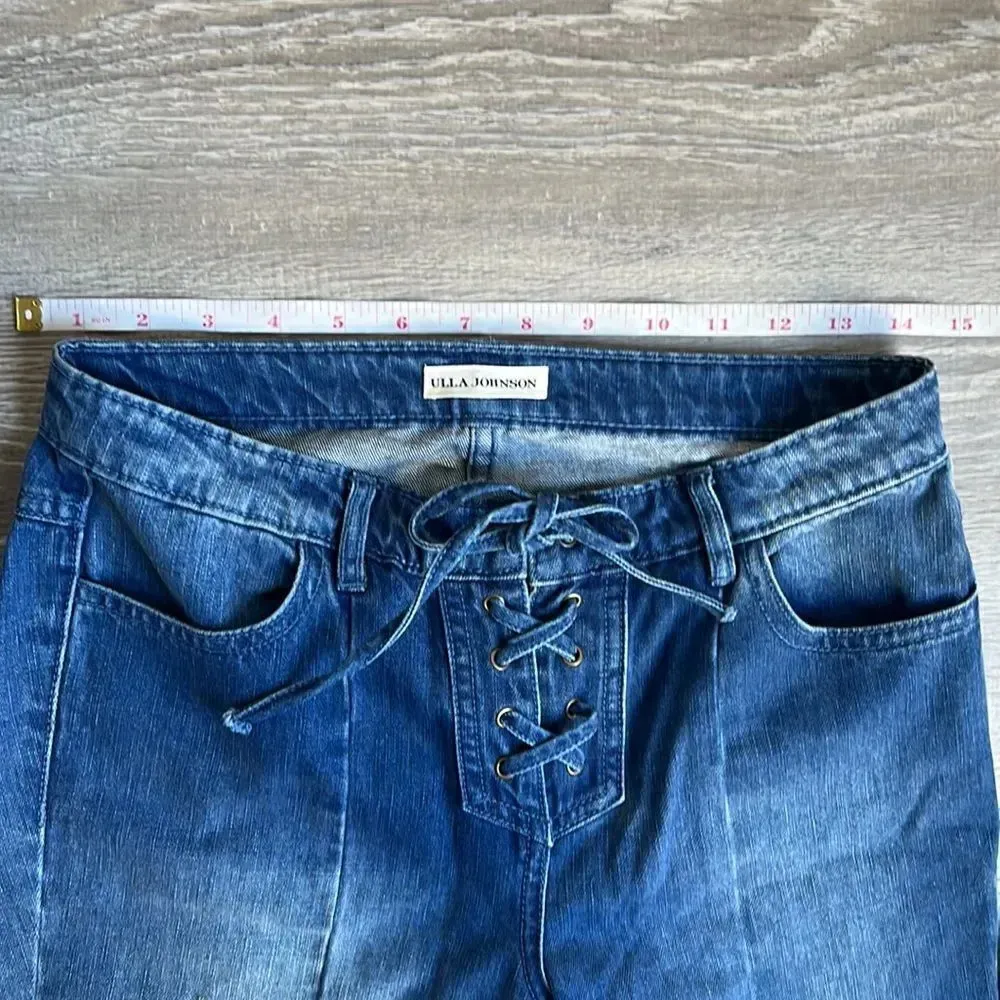 ULLA JOHNSON Alex Lace Up Tie Waist Jeans - Image 10