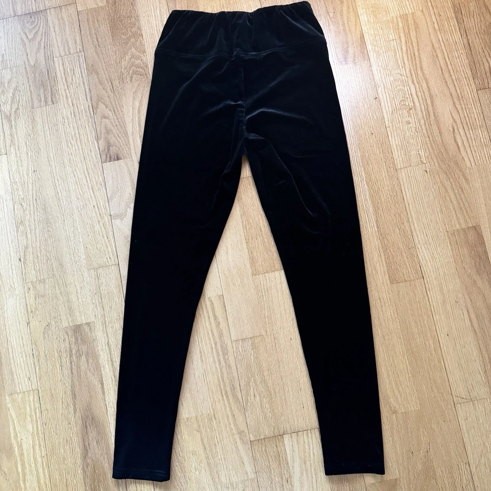 AllSaints Cora Velvet Leggings Black 8 Edgy Urban Rock Chic Street Minimalist - Image 3