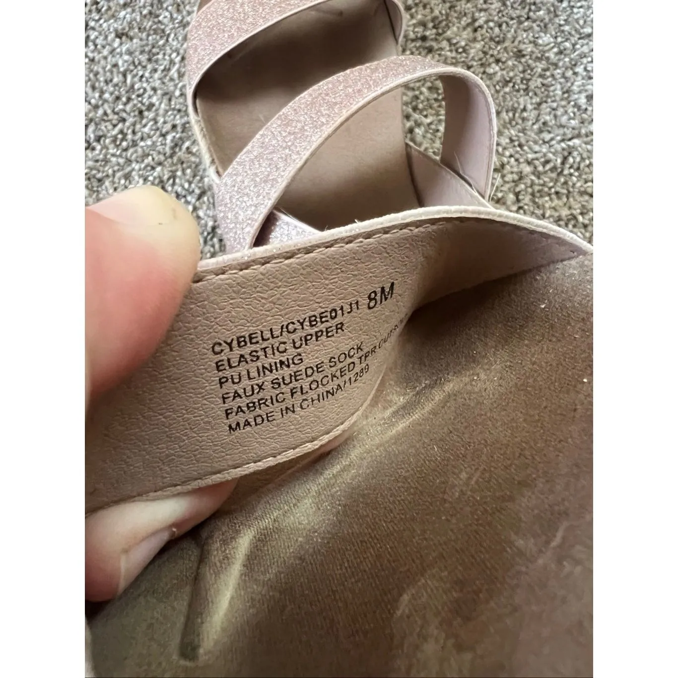 Madden Girl Sparkly Rose Gold Sandals Woman’s Size 8 Flaws - Image 12