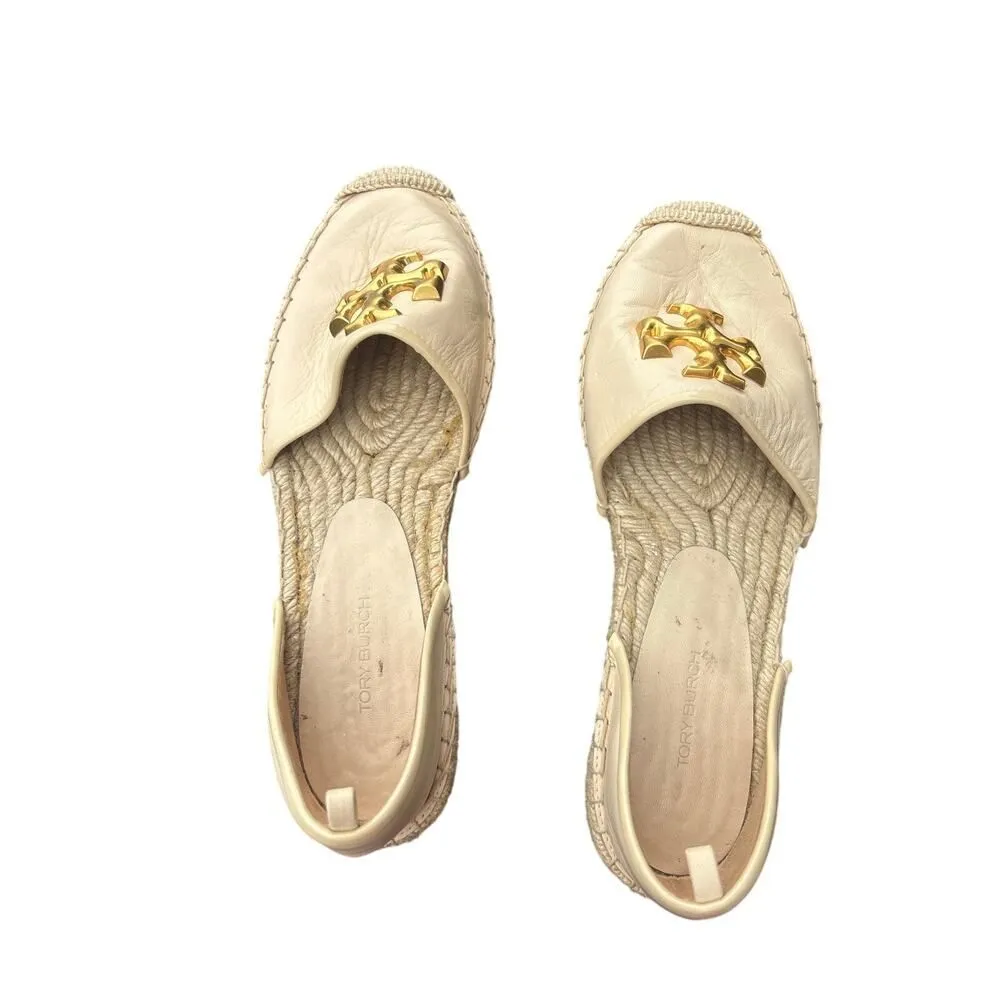 Tory Burch Eleanor Espadrilles size 7, missing back/ankle strap - Image 6