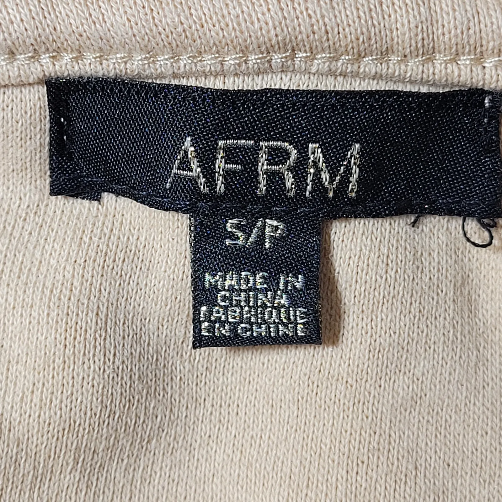 AFRM Tie Dye Cropped Hoodie Sweatshirt Cream Pink Gray Green‎ Size S Tan - Image 8