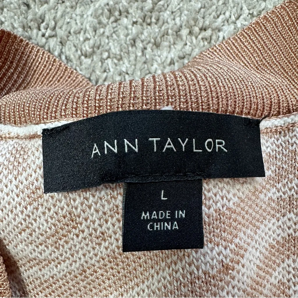 Ann Taylor Women’s Mixed Animal Print Boyfriend Cardigan Sweater Longsleeve L - Image 10