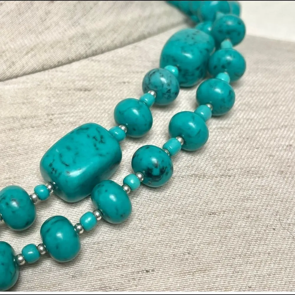 Premier Designs double stranded turquoise necklace - Image 6