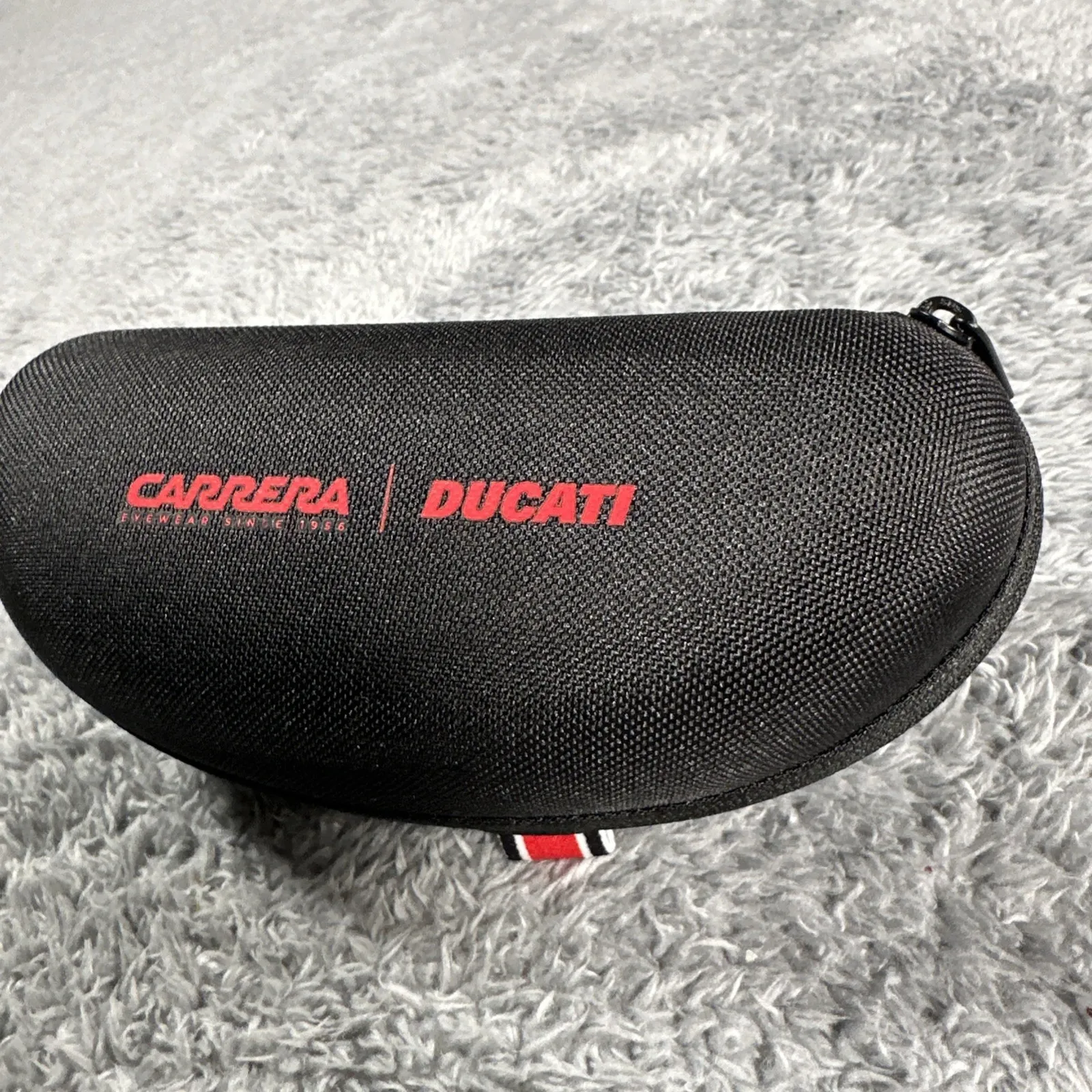 CARRERA DUCATI BLACK LARGE HARD ZIPPER AUTHENTIC EYEGLASSES SUNGLASSES CASE ONLY - Image 3