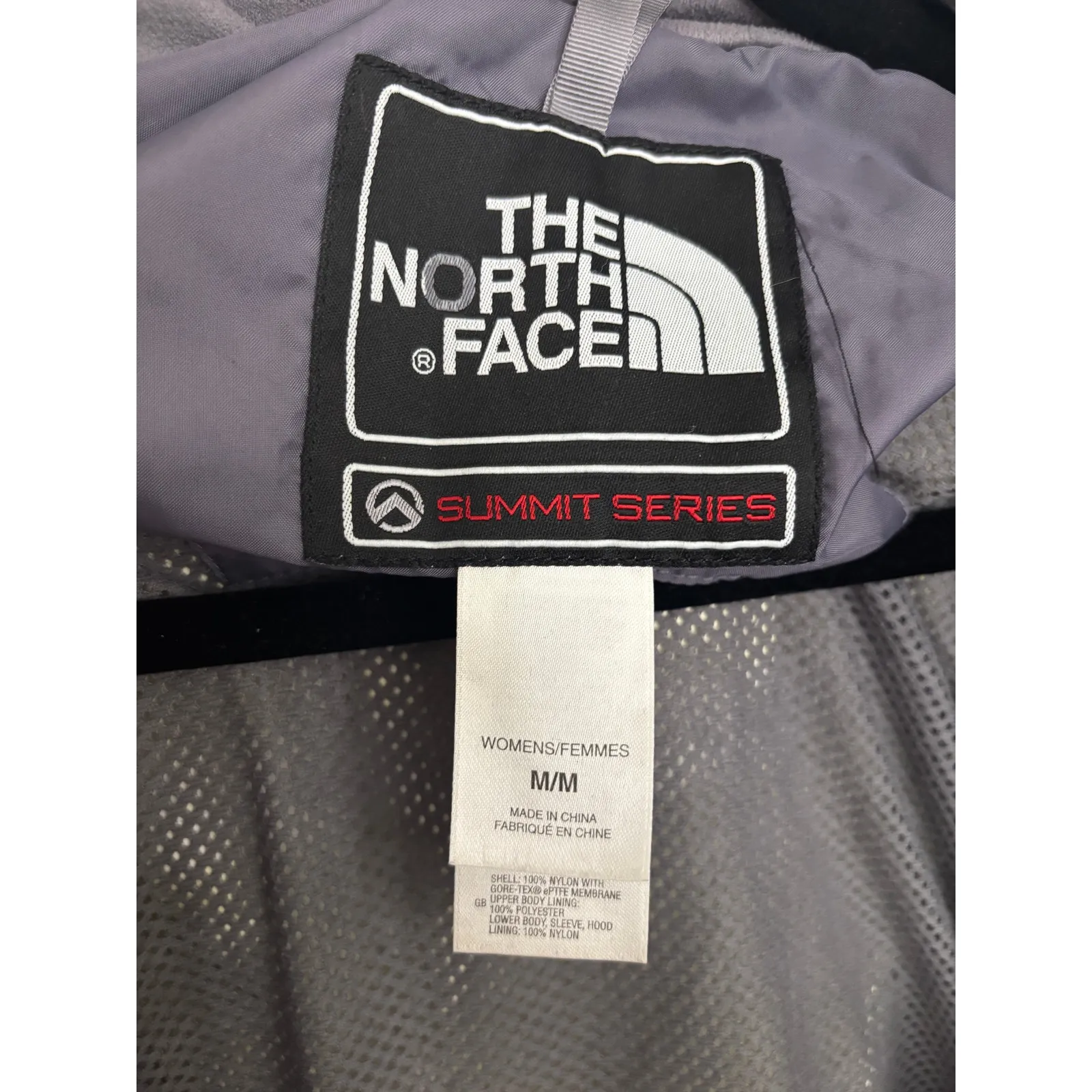 The North Face Jacket Womens Medium Blue Grey HyVent Waterproof Hooded Full Zip - Image 9