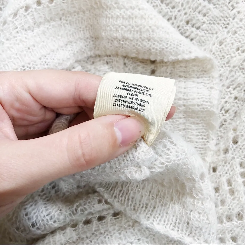 Angel of the North • Anthropologie Lua Pointelle Knit cardigan vest open drape - Image 12