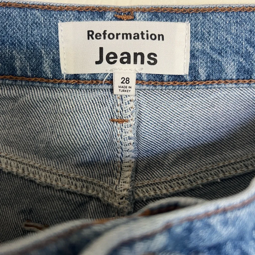 Reformation Liza Ultra High Rise Straight Jeans - Image 4