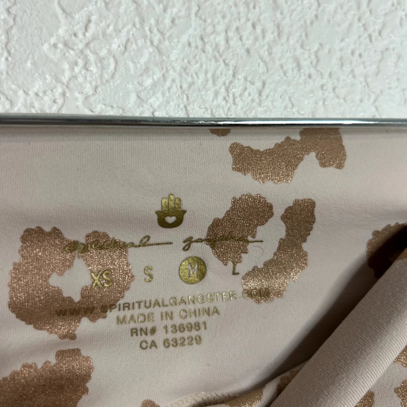 Spiritual Gangster Essential High Waist Leggings Womens Medium Rose Gold Cheetah - Image 4