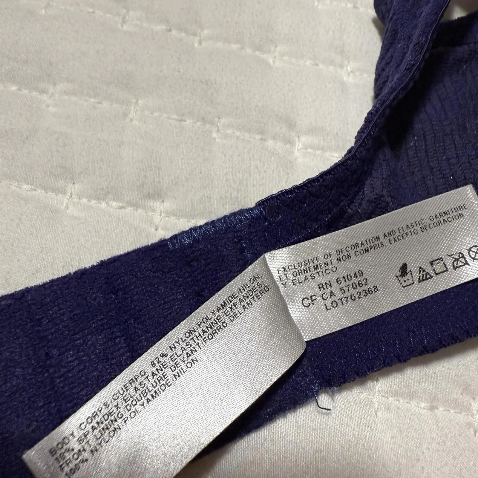 Wacoal Bluish Purple 34DDD Halo Lace Underwire Unlined Bra 851205 Convertible - Image 4