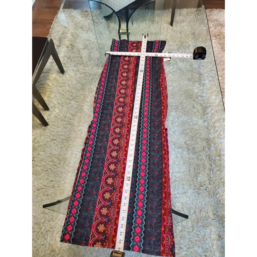 Stoosh Women's Jade Berry Multicolor Elastic High Waist Maxi Skirt Size Small - Image 6