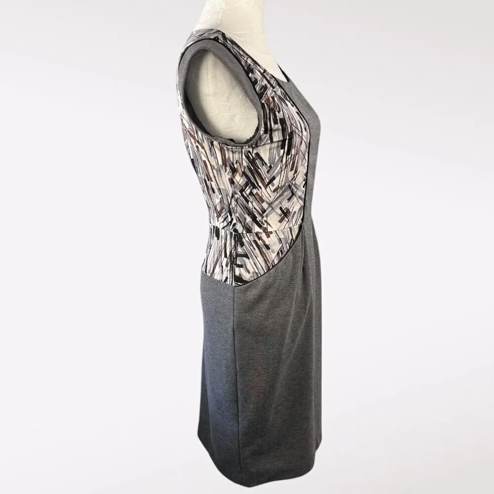 BCBG MaxAzria Gray Ponte Work Sheath Dress Size Small - Image 6