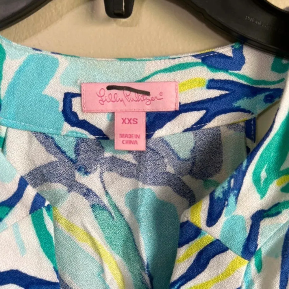 Lilly Pulitzer XXS blue and green dress - Image 3