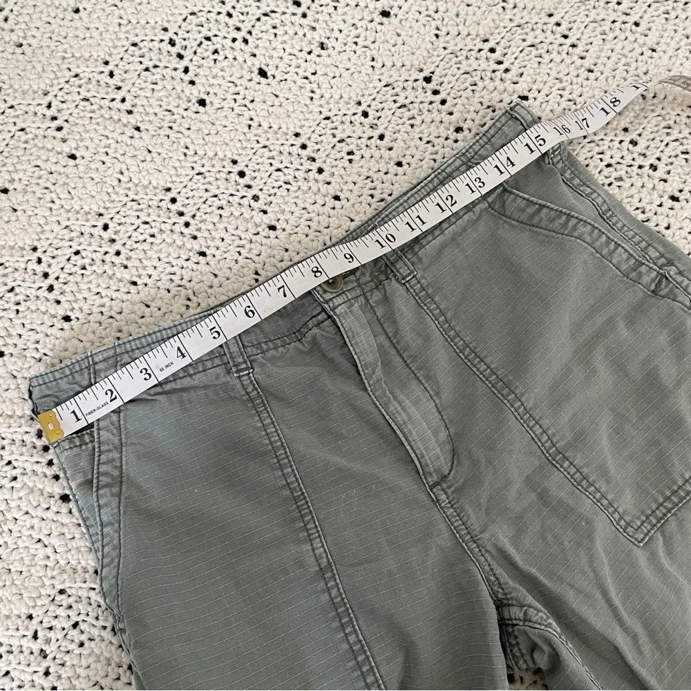 Anthropologie Jennie Ripstop High Rise Cargo Cotton Pants Green (Size 28) Cotton - Image 6