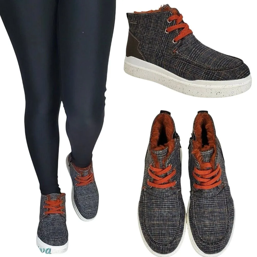 ROMIKA Helsinki 02 Jacquard Fur Lined Booties Sz 37 / US Womens 6.5 New in Box Brown - Image 10