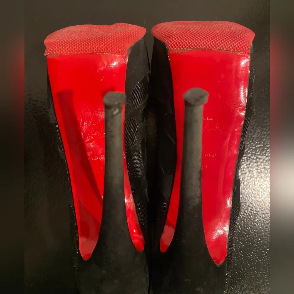 Christian Louboutin Altarakna 150 Black Mesh Ankle - Image 4