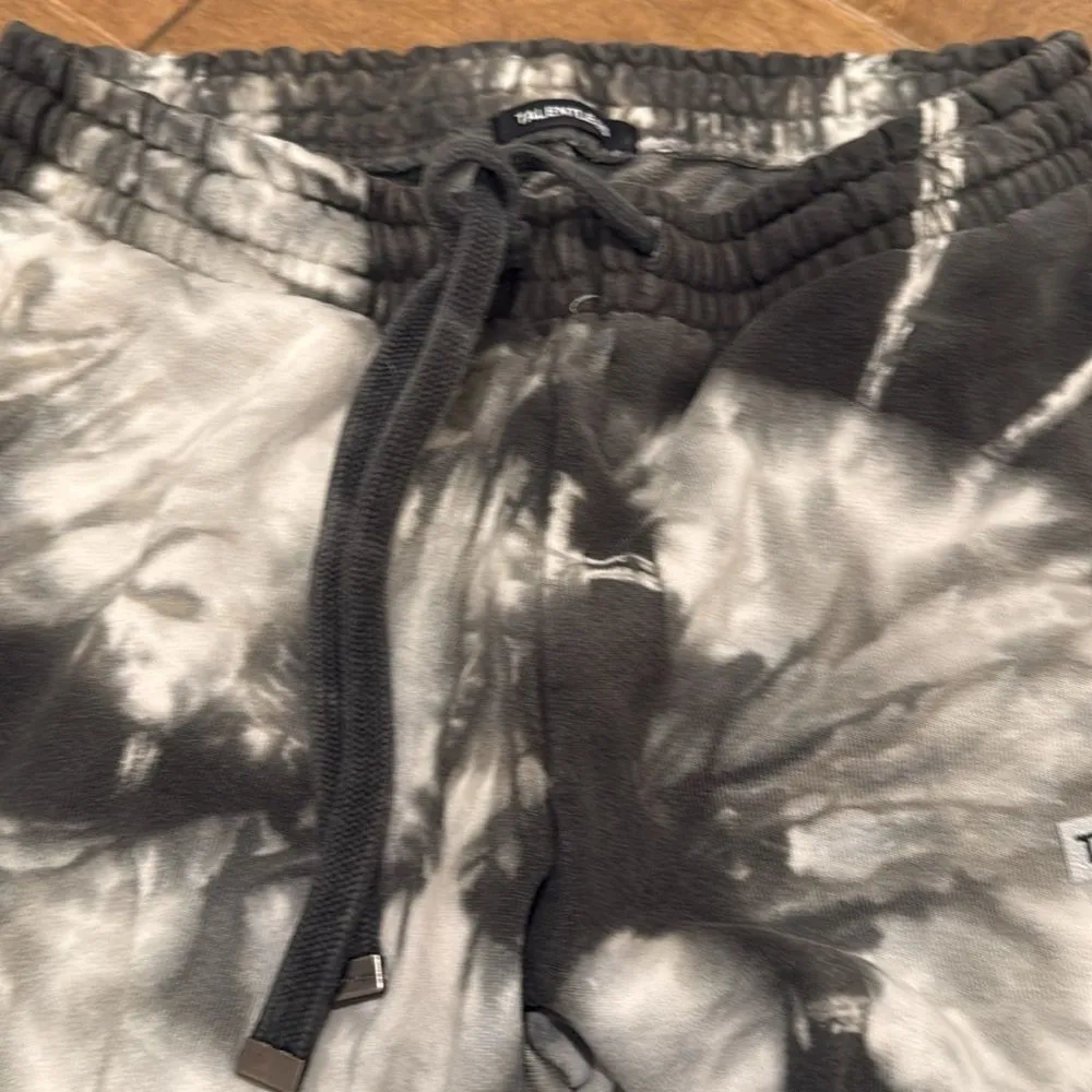 Talentless Black Grey and White Tie Dye Sweatpants - Image 3