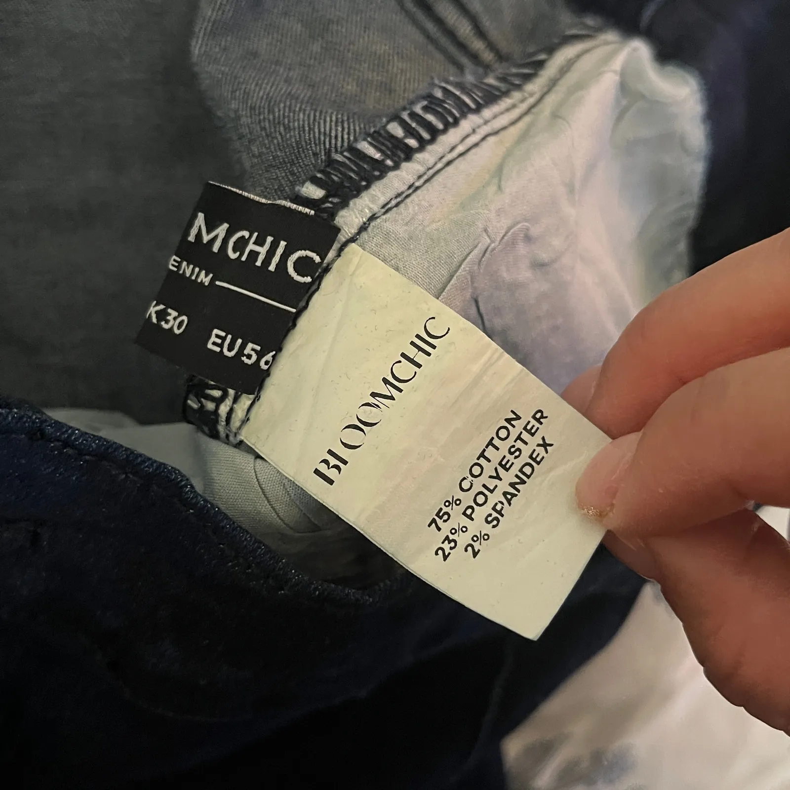 Bloomchic Straight Leg Trouser Jeans Polished Casual Women Plus Dark Blue 26 Size undefined - Image 5