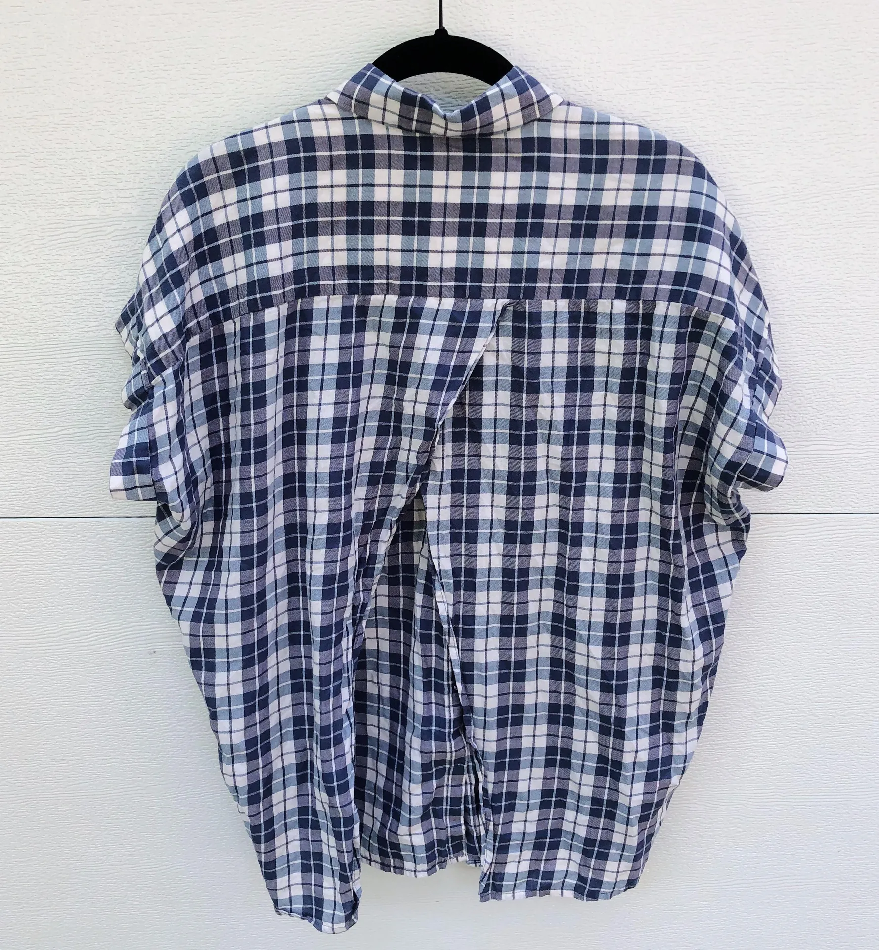 Central Open Back Plaid Shirt - Image 5