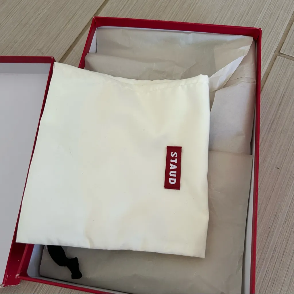 NWT STAUD Solange Tan Snakeskin Heels Size 39 - Image 10