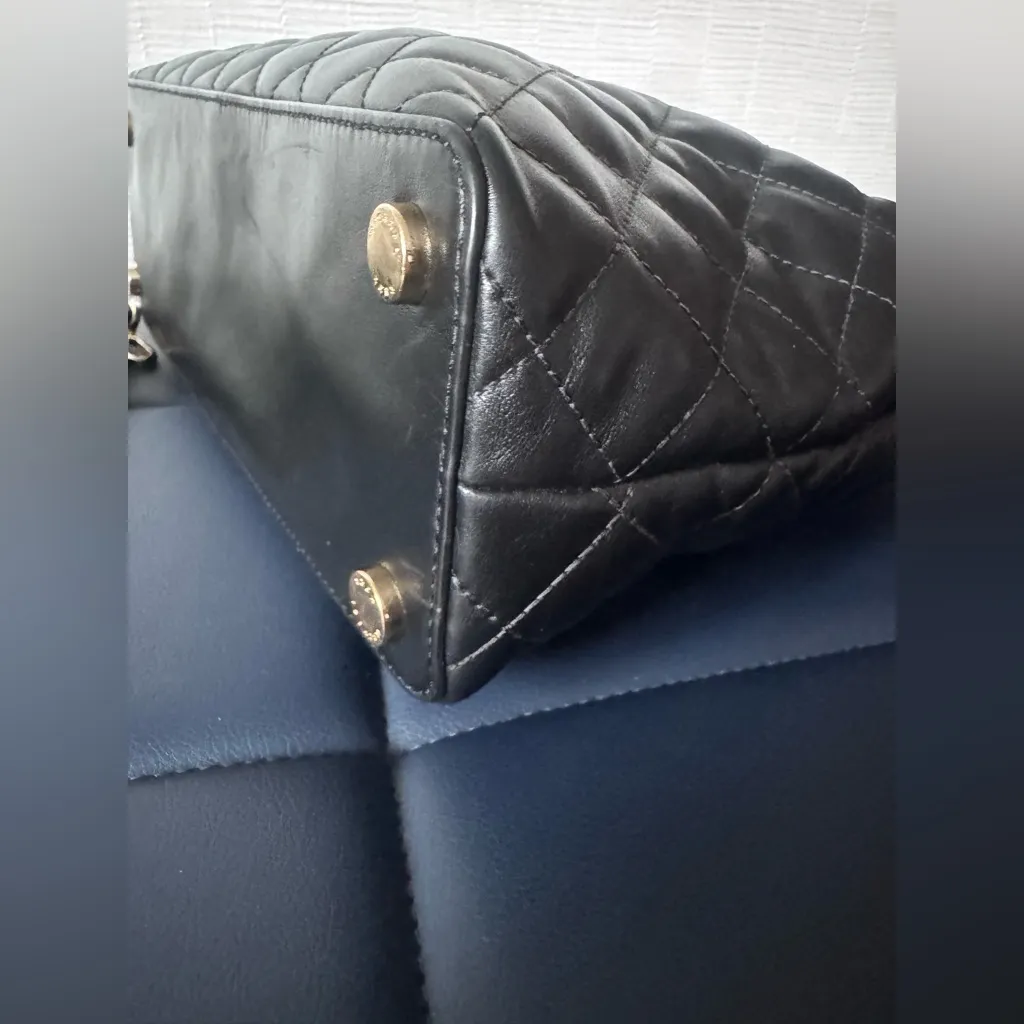 Michael Kors Black Quilted Leather Satchel Tote Bag - Image 7