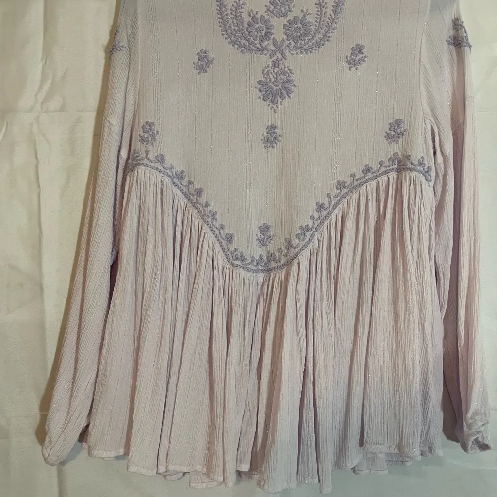 Rachel Zoe Light Purple Embroidered Blouse - Image 2