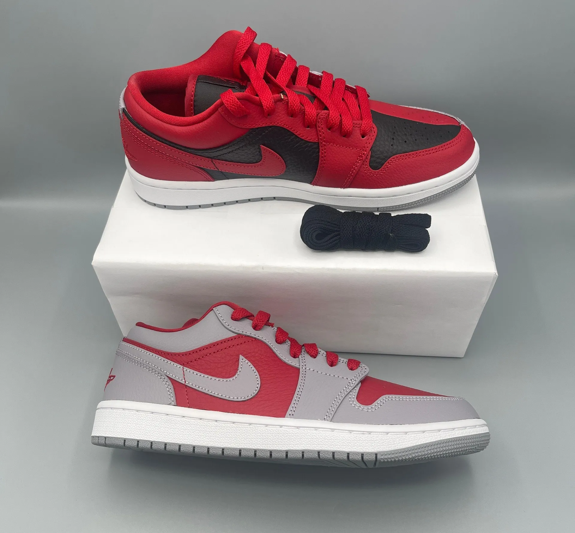 New  Air Jordan 1 Low SE Gym Red/Black/White/Cement Grey #Women's/ Size 8 - Image 14