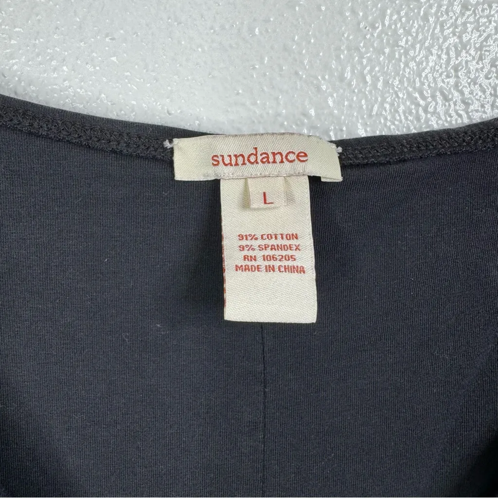 Sundance Eternal Compliments Black‎ Ruched Bodycon Midi Dress Size Large - Image 3