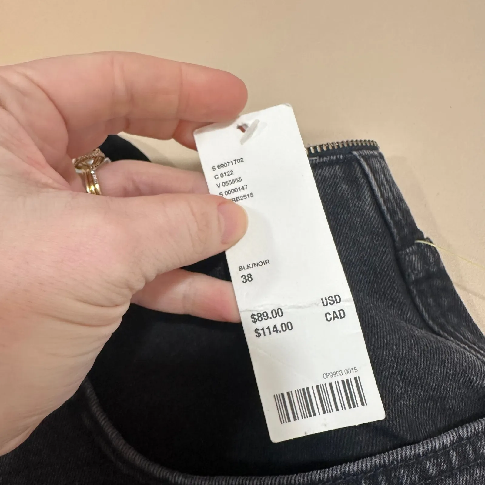 BDG Urban Outfitters Womens Jeans 38 NWT $89 Black Zipper Waist Bootcut Grunge - Image 3