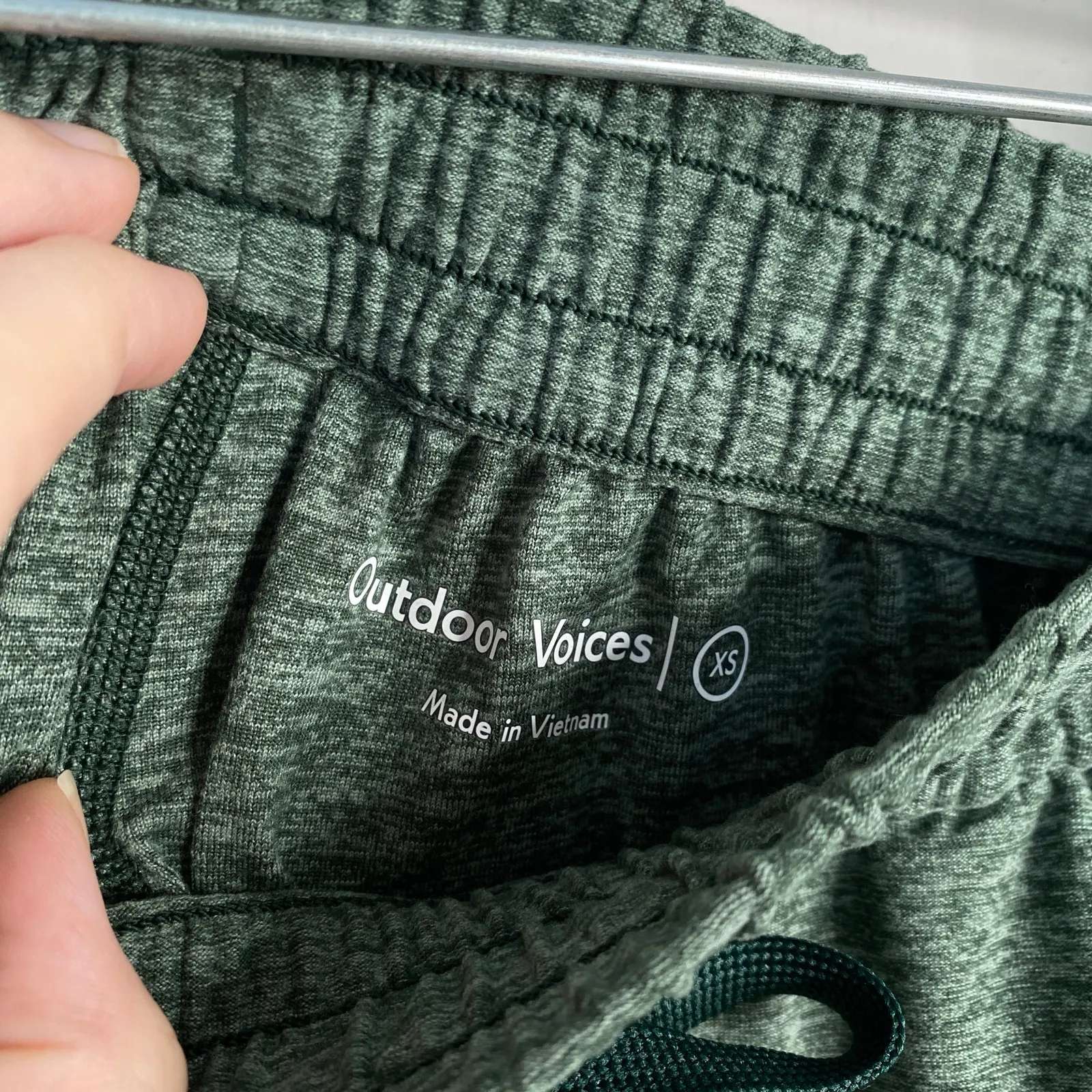 OUTDOOR VOICES CloudKnit Sweatpant Green Heather Size XS Athleisure Lounge Comfy - Image 5