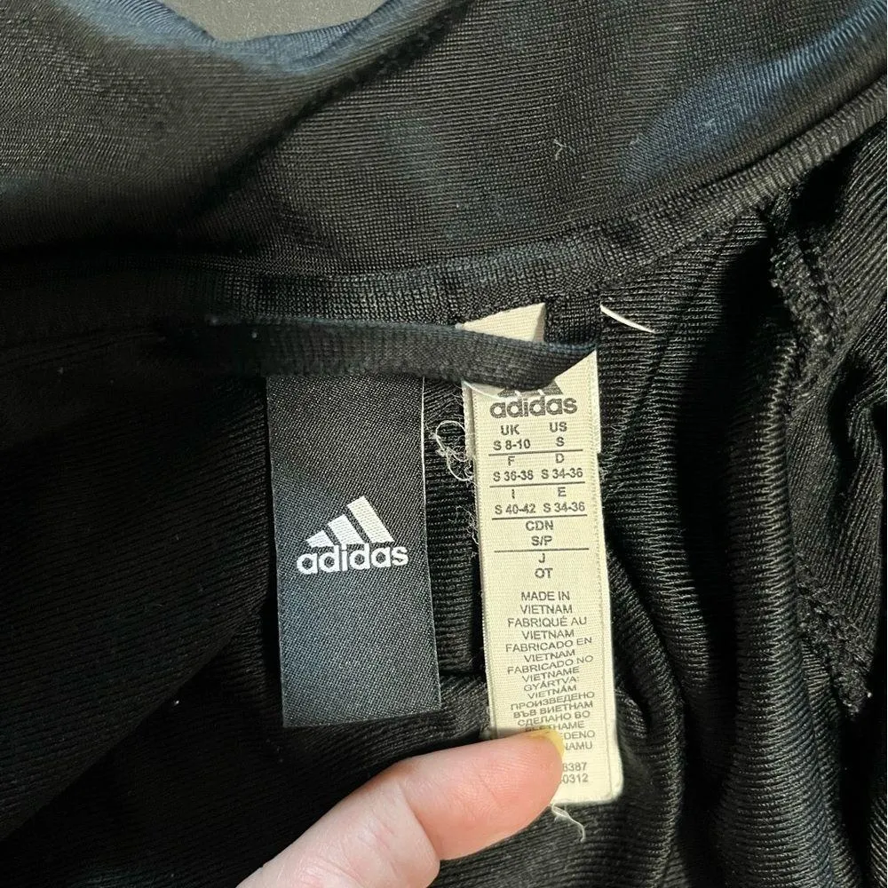 ADIDAS Track Suit Full Zip Jacket 3 Stripes Unisex Y2K Adult Sz Small EUC - Image 3