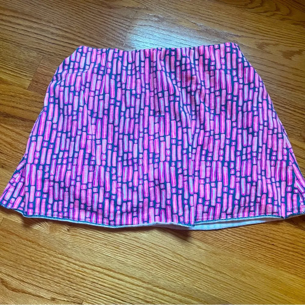 Lilly Pulitzer skort Madison mandevilla pink slathouse stripe size small - Image 2