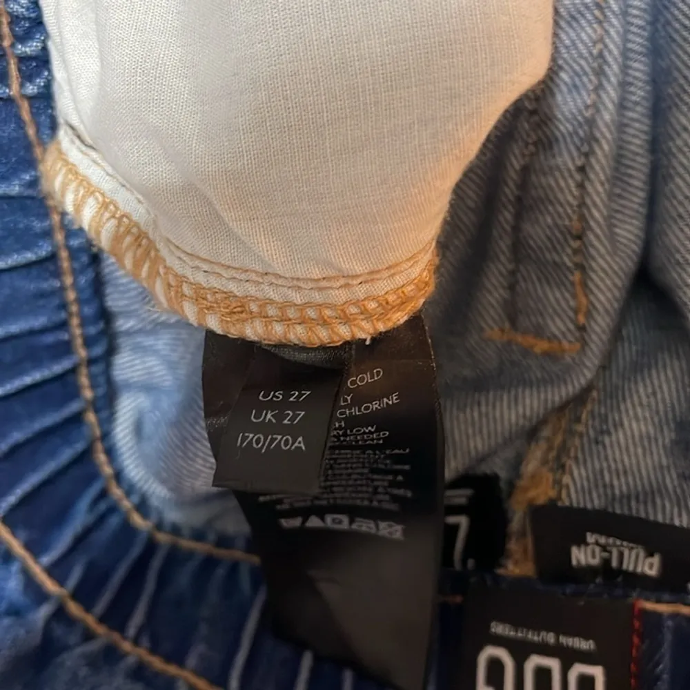 BDG Pull-On Mom Jeans Women's Size 27 Elastic Waist High Rise Retro Back Seams - Image 10