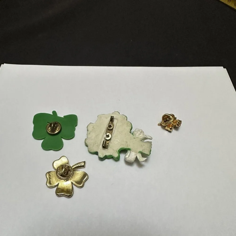 Lot Of 4 Green Clover Brooch / Lapel Pins St Patrick’s Day - Image 10