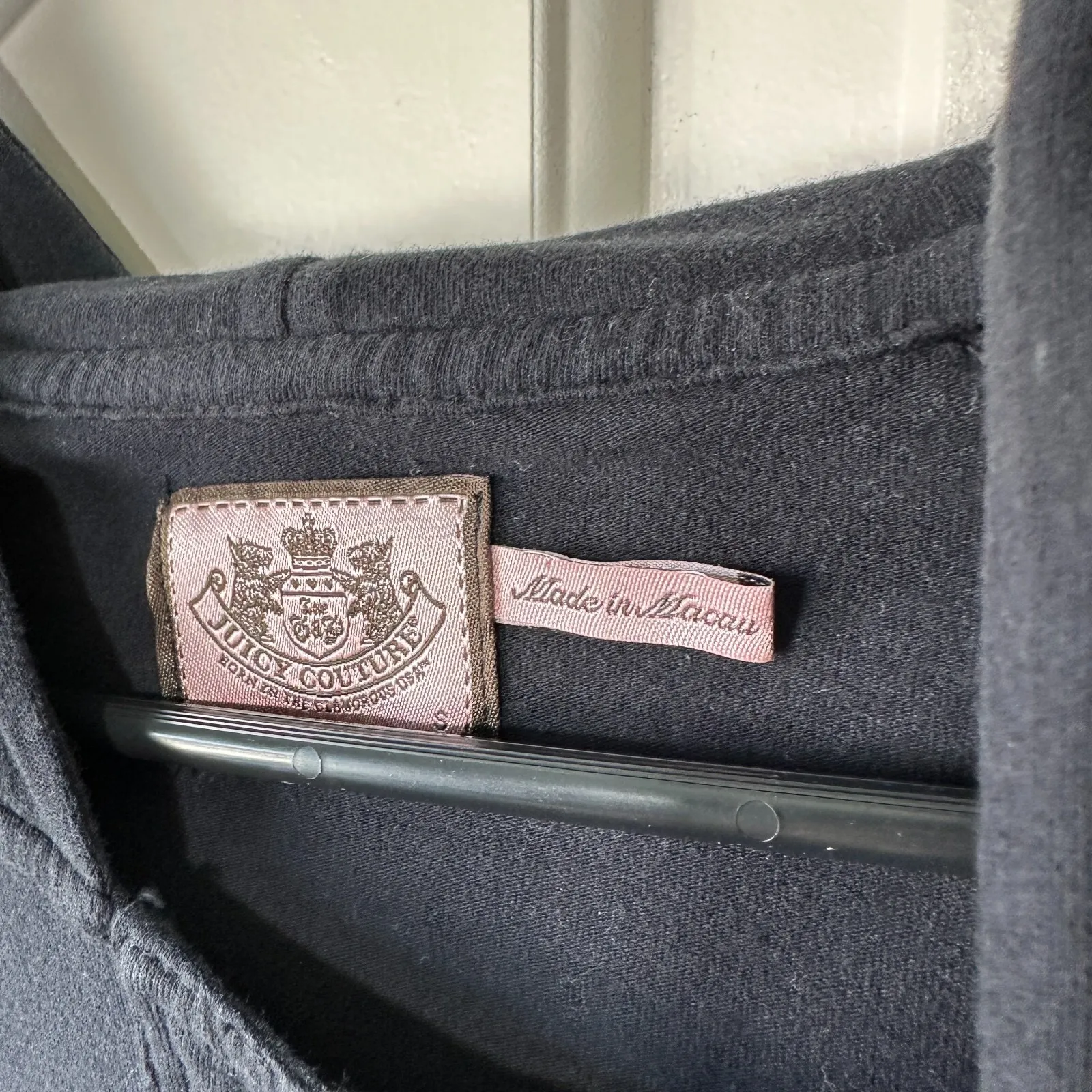 Juicy Couture Womens Button Front‎ 3/4 Sleeve Drawstring Romper Black Small Y2K - Image 2