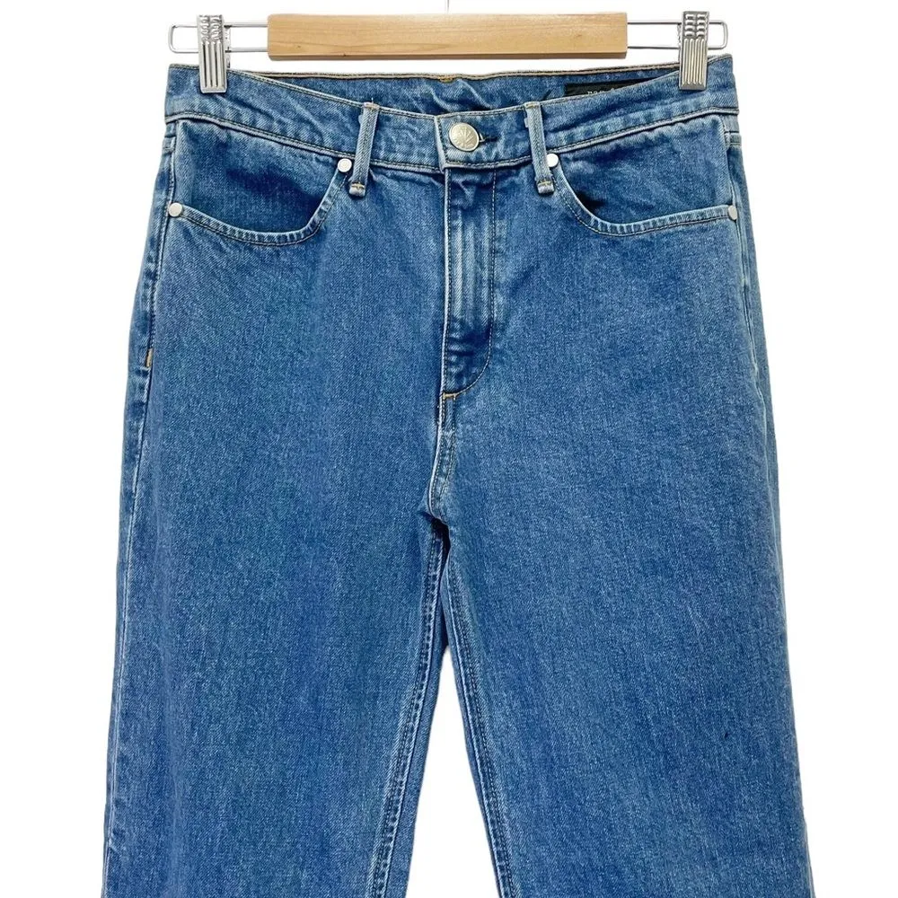 Rag & Bone Dylan Snap Retro Cropped Kick Flare Jeans in Vintage Bloo Size 27 | 4 - Image 7