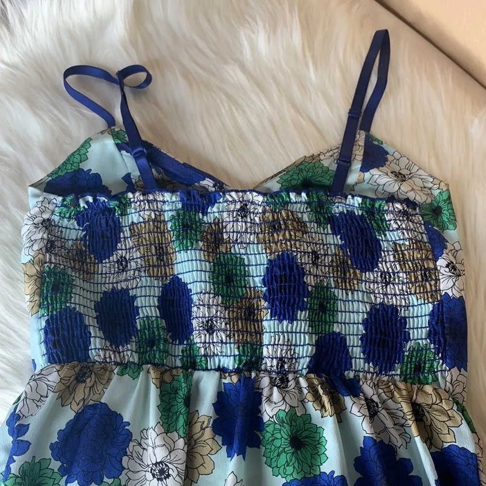 Solemio Blue Floral Dress Size Small - Image 12