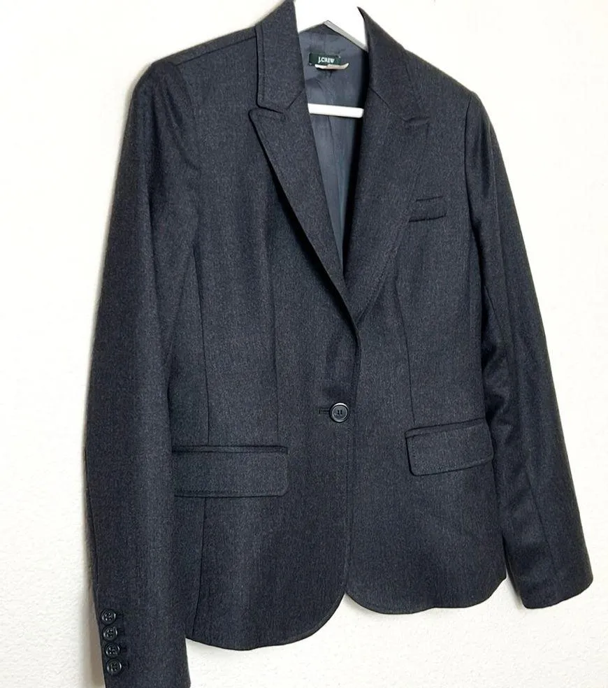 JCrew Wool Dark Gray Blazer - Image 3