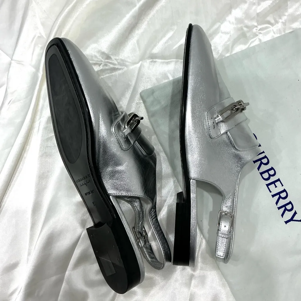 DRESSY BURBERRY sling back loafers🔥🔥 - Image 9