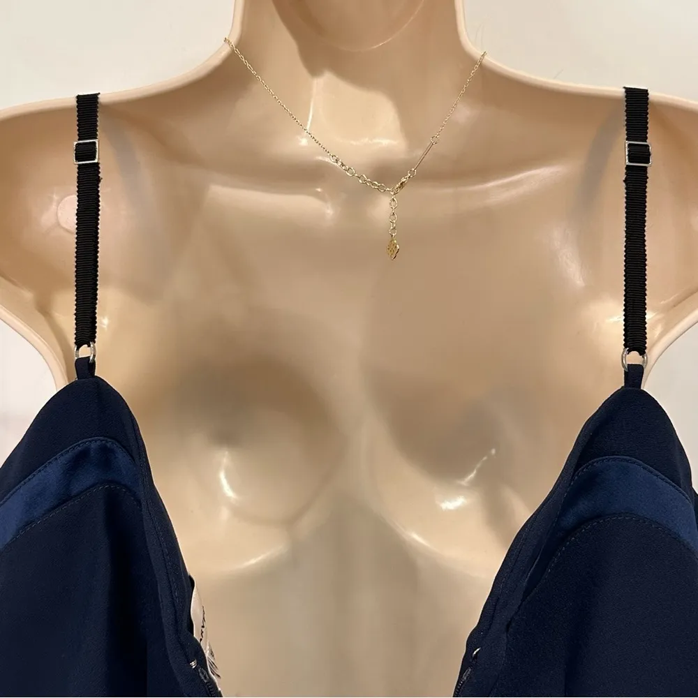 Carven Revolve Fragola Tank Top Scalloped Navy Blue 6 Classic Chic Scandigirl - Image 8