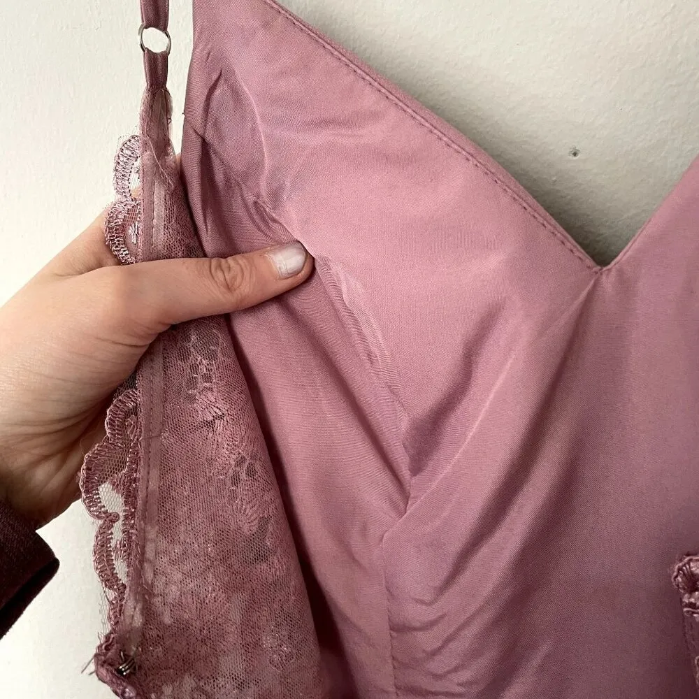 Azazie pink long formal dress lace prom bridesmaid size elegant v-neck A2 - Image 8