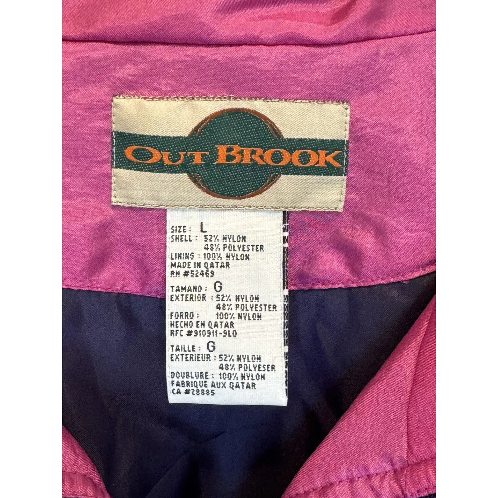 Vintage Outbrook Women's Large 2pc Set Purple Pink Tracksuit Windbreaker New - Image 3
