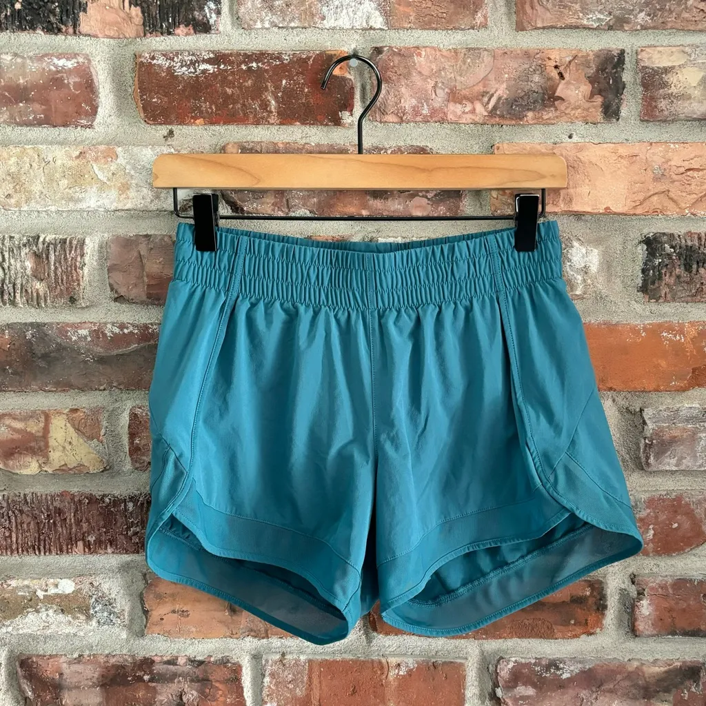 Athleta Blue Mesh Racer Run Athletic Shorts, XS - Image 2
