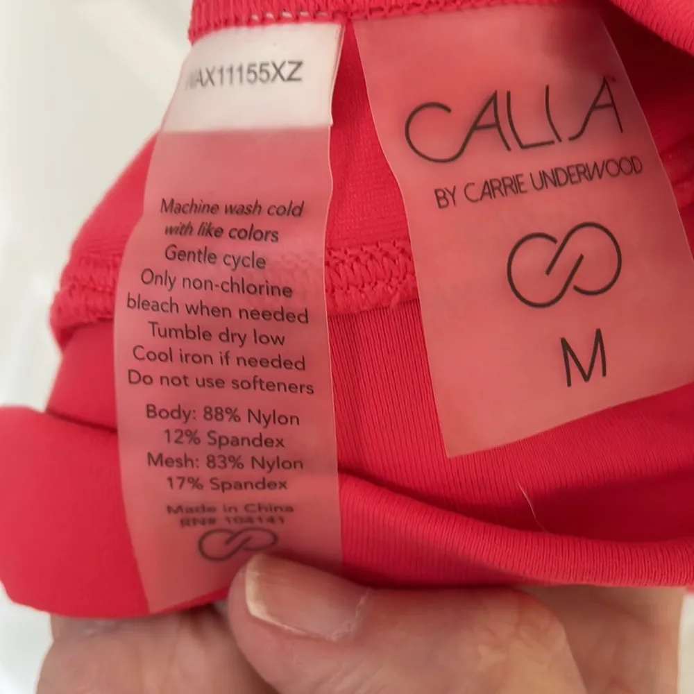 Calia Pink Scalloped Sports Bra Medium - Image 7