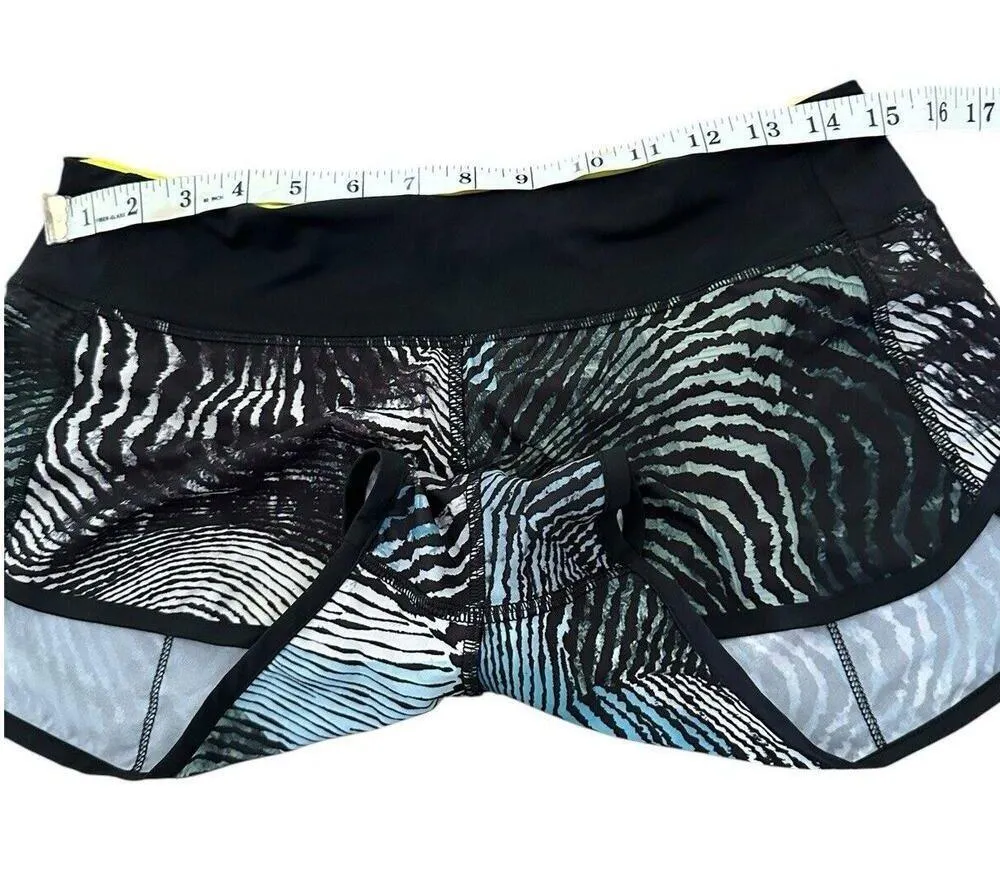 Lululemon Seawheeze Speed Shorts Tofino Teal Sz 6 2016 Black - Image 5