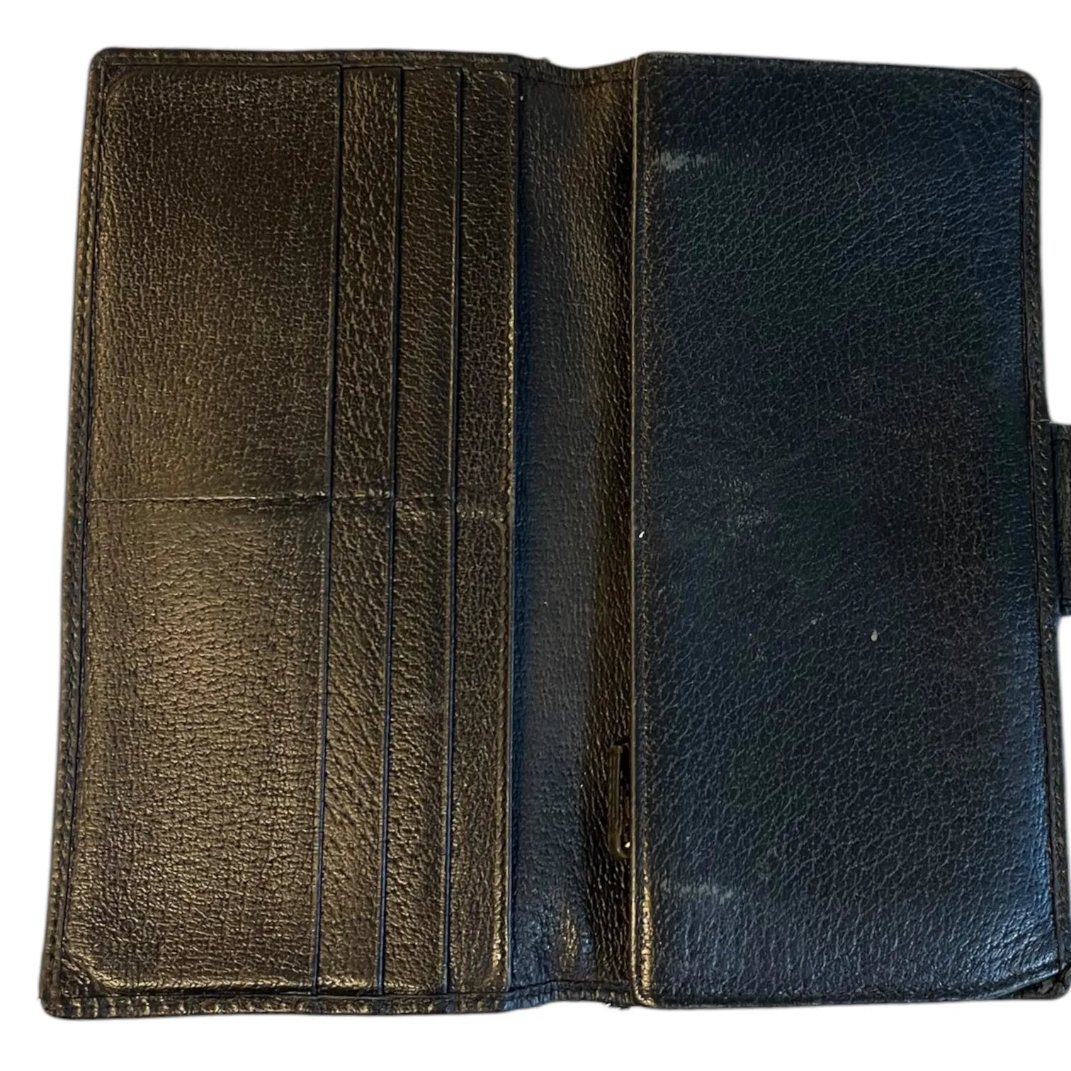 Gucci Black Signature GG Horsebit Buckle Wallet - Image 4