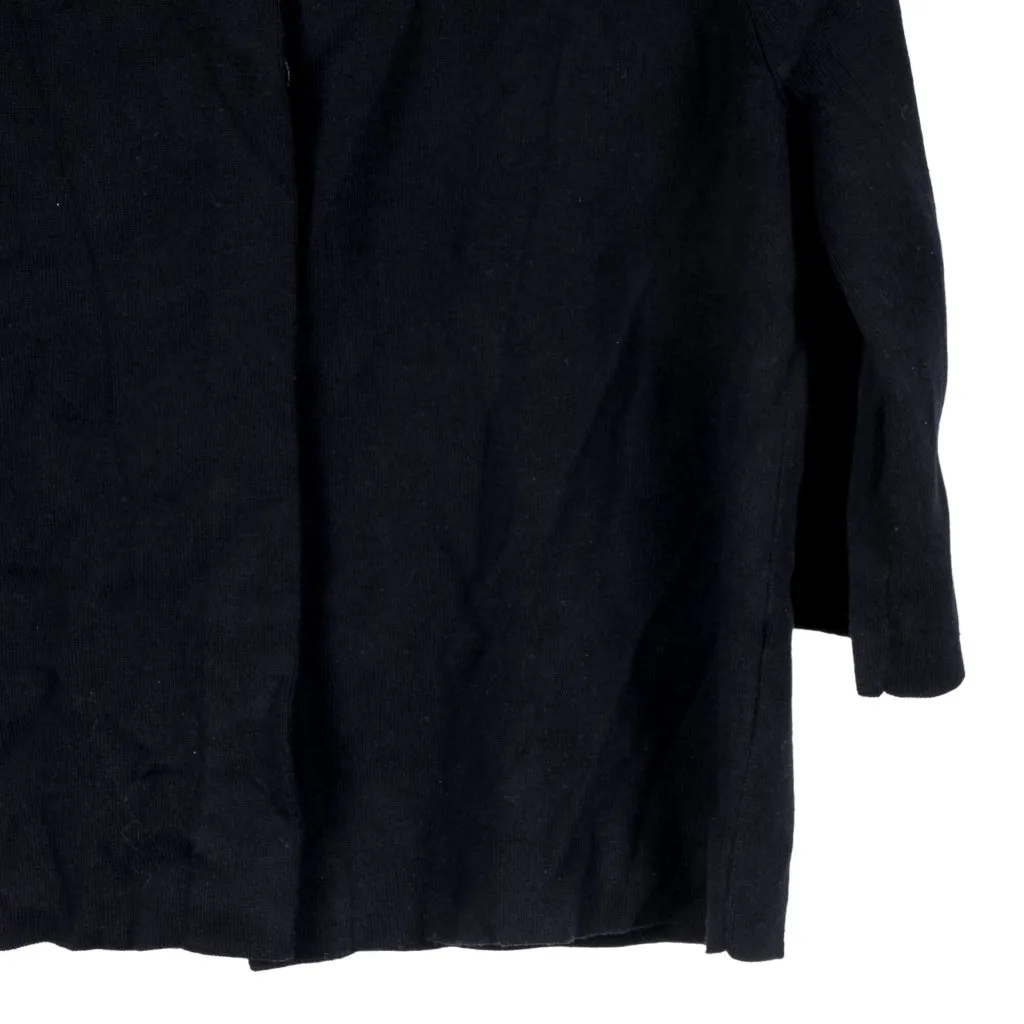 Dana Buchman Cardigan Sweater XS Womens Black 3/4 Sleeve Circle Accent Cotton - Image 2